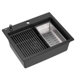 Quadron Quadron - Granitový drez KURT 110 WORKSTATION Black ZLE-09600