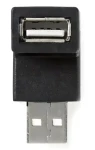 Nedis Adaptér USB-A(M) - USB-A(F) čierna / Adaptér / USB 2.0 / 480 Mbps / poniklovaný (CCGB60930BK)