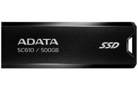 ADATA SC610 500GB čierna / SSD / Externé / čítanie: 550MBps / zápis: 500MBps / USB-A 3.2 Gen 2 (SC610-500G-CBK/RD)