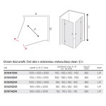 Mereo Sprchovací kút, Novea, štvorec, pántový, 110x110 cm, chróm ALU, sklo Číre CK10518ZVR