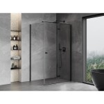 MEXEN/S - Mist-F sprchovací kút skladacie dvere pravá 75 x 70, transparent, čierna 8A6T-075-070-70-00-P