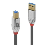 Lindy Cromo Line USB 3.0 AB sivá / USB kábel / USB-A - USB-B / 3 m / 5 Gbit/s (36663)