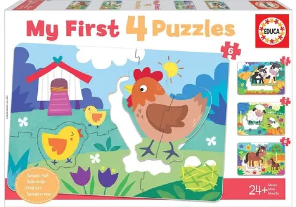 Educa Moje prvé puzzle Mamičky a mláďatká 4v1