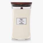 WoodWick Linen 609.5g - váza veľká / doba horenia: až 120 h (5038581054728)