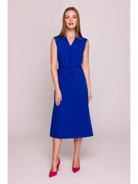 Dámske šaty áčkového strihu S410 kráľovská modrá - Stylove 2XL