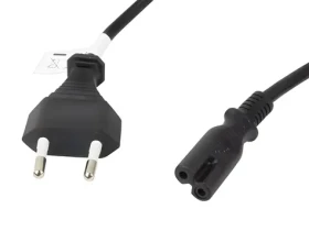 Lanberg Napájací kábel CEE7/16 - IEC C7 čierny / Napájací kábel / 3 m / VDE (CA-C7CA-11CC-0030-BK)