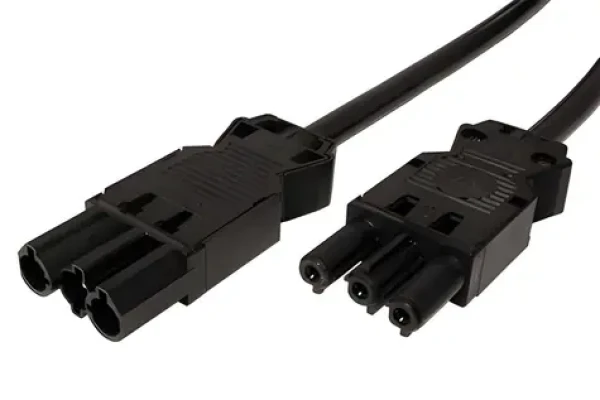 Bachmann predlžovací kábel GST18 (MF) čierny / Napájací kábel / 0,3 m (375.050)