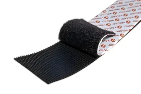 Velcro Páska so suchým zipsom extra pevná čierna / Páska na suchý zips / nalepovacia / 50 mm x 5 m (VEL-EC60243)