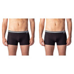 Dvojité balenie bavlnených boxeriek COTTON STRETCH BOXER 2x - BELLINDA - čierne M