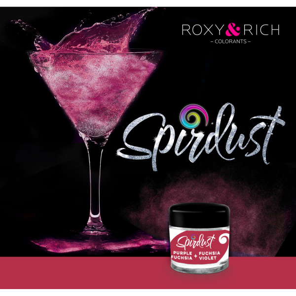 Metalická farba na nápoje Spirdust fialová fuchsia 1,5 g - Roxy and Rich - Roxy and Rich