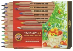 KOH-I-NOOR Trojhranné pastelky 3154 Triocolor Natur silné 24 ks (25837)