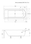 BESCO - Obdĺžniková vaňa SHEA - Nožičky k vani - Bez nožičiek, Rozmer vane - 160 × 70 cm VANSHEA160