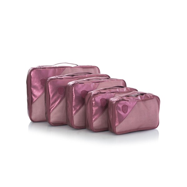 Cestovne organizery Heys Metallic Packing Cube 5pc Burgundy