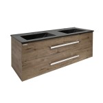 Kúpeľňová skrinka s umývadlom SAT Cube Way 120x53x46 cm dub wellington mat CUBE461202DWMODC CUBE461202DWMODC