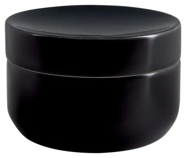 Spirella JAR čierna / Organizér na kozmetiku / Keramika / 11,3 x 2,4 cm