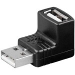 PremiumCord USB redukcia AA, Male/Female 90° (kur-17)