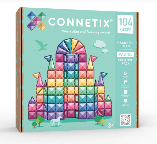 Connetix Connetix Tiles - Magnetická Stavebnica Pastelová 104 ks