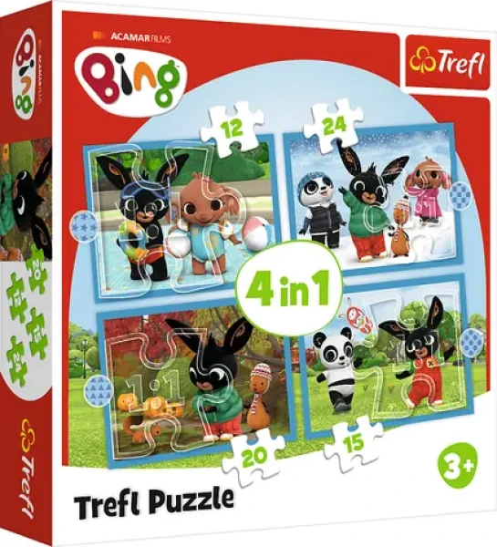 Trefl - Puzzle - Bing: Ročné obdobie 4v1
