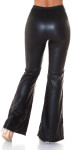 Sexy Koucla wetlook flared pants black