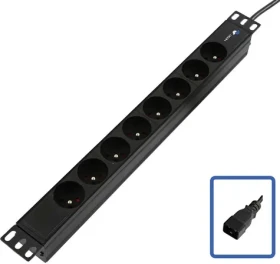 Lanview Logon TUPS055 / PDU / 19" 1U / 8x French / IEC C20 / bez vypínača (TUPS055)