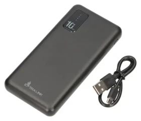 Extralink EPB-098B černá / Power banka / 10 000 mAh / 2x USB-A + 1x USB-C / LED indikace (EX.19621)