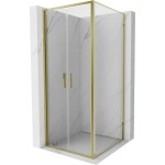 MEXEN/S - Exo sprchovací kút dvere krídlové 90 x 90, transparent, zlato 814-090-090-50-00