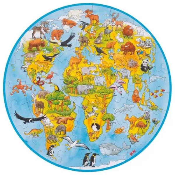 Goki Goki Kruhové puzzle svet - zvieratá
