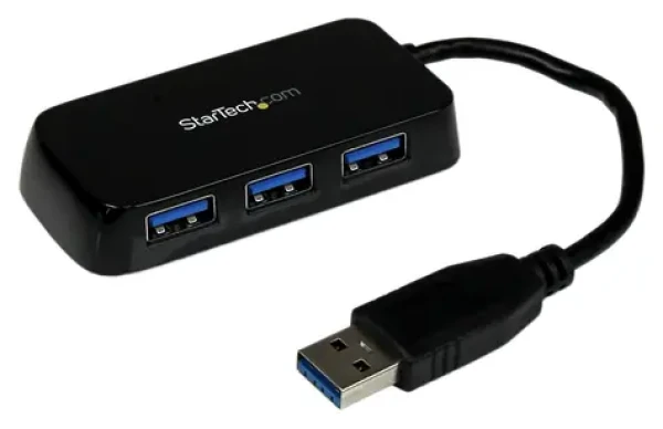 StarTech USB Hub Mini 4 porty čierna / Rozbočovač / USB 3.0 / 4X USB-A / 5 Gbps (ST4300MINU3B)
