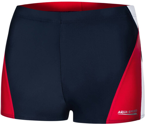 AQUA SPEED Plavecké šortky Alex Navy Blue/White/Red Pattern 456