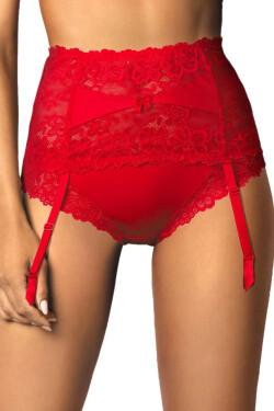 Dámsky podväzkový pás 053/3 Carmela červená - MAT Červená M