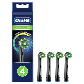 Oral-B EB 50-4 CrossAction čierna (4 ks) / náhradná hlavica rotačnej kefky / pre kefku Oral-B Cross Action (EB50-4 BK)