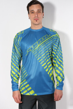 Royal JERSEY LS LIME Navy/Lime tričko na bicykel - S