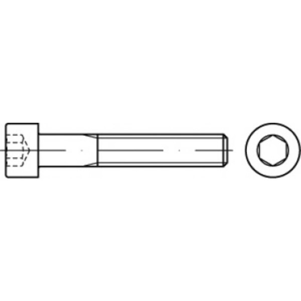 TOOLCRAFT TO-5441931 skrutky s valcovou hlavou 25 mm 13 mm vnútorný šesťhran 83912 ocel A5 100 ks; TO-5441931