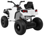 Mamido Elektrická štvorkolka ATV nafukovacie kolesá biela