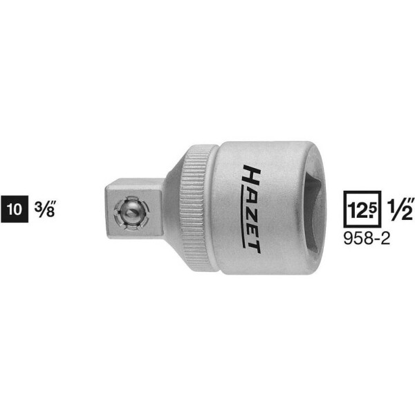 Hazet 958 958-2 adaptér zástrčného kľúča Pohon (skrutkovač) 1/2 (12.5 mm) Typ zakončenia 3/8 (10 mm) 36 mm 1 ks; 958-2