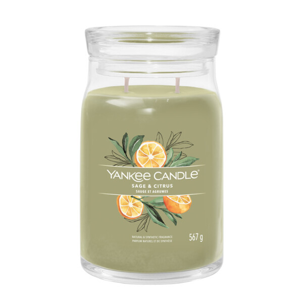 Yankee Candle Signature Sage amp; Citrus veľký pohár 567g / doba horenia až: 90h (5038581129365)