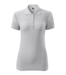 Bavlnené dámske polo tričko svetlosivé 2XL