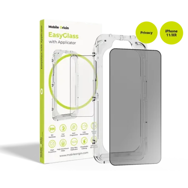 Mobile Origin EasyGlass Privacy Ochranné sklo s aplikátorom pre Apple iPhone 11/XR (EGA-P-i11)