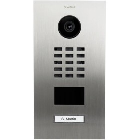 DoorBird D2101V domové IP / video telefón LAN vonkajšia jednotka nerezová oceľ V2A (brúsená); 423870055