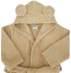 EKO Župan bavlnený s kapucňou a uškami Beige veľ. 104-110