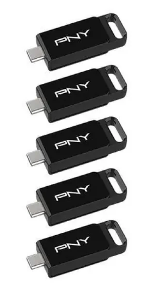 PNY Elite 64GB čierna / Flash disk / USB-C 3.2 Gen 1 / 5 ks (P-FD64GX5ELC-EF)