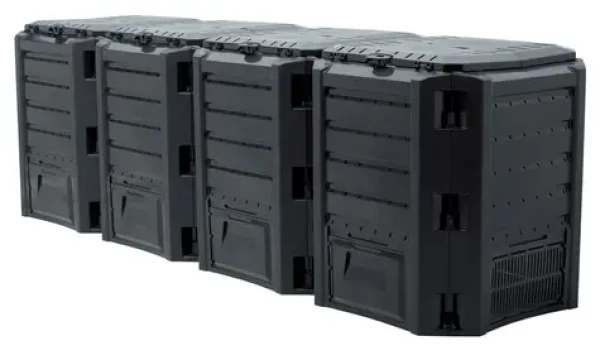 Prosperplast Kompostér MODULE COMPOGREEN - čierna / Objem 1600 L / Rozmery 261x72 cm / Výška 82.6 cm / Plast (IKSM1600C)