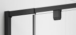 POLYSAN - EASY BLACK otočné sprchové dvere 760-900, číre sklo EL1615B