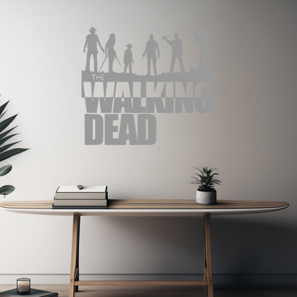 Veselá Stena Samolepka The Walking Dead Farba: šedá, Veľkosť: 80 x 71 cm