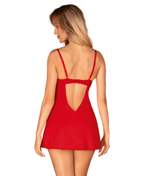 Elegantná košieľka Ingridia chemise - Obsessive M/L červená