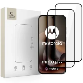 Tech-Protect Glass Fit+ sklo pre Motorola Moto G67, G77 čierne / Ochranné sklo / 2 ks v balení