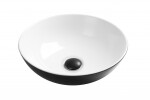 INVENA - Umývadlo na dosku DOKOS 39,5 cm, čierna biela CE-19-041-C