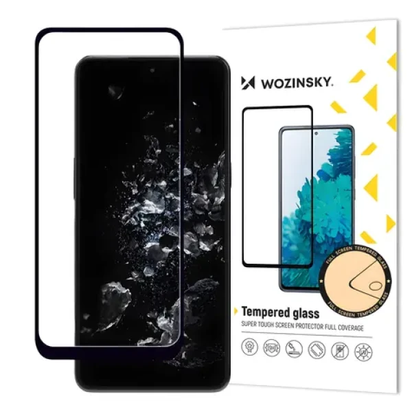 Wozinsky Tvrdené sklo Full Glue čierna / Ochranné sklo / OnePlus 10T, OnePlus Ace Pro / Lepenie cez celý displej