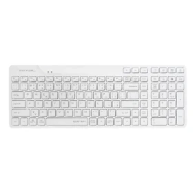 A4Tech FStyler FBK27C AS biela / Bezdrôtová klávesnica / CZ layout / Bluetooth / 2.4GHz USB-A Nano prijímač (FBK27CAS-WH)