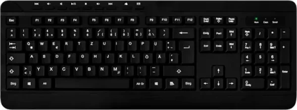 MediaRange MROS102 čierna / kancelárska klávesnica / USB / DE layout / 1.5 m (MROS102)